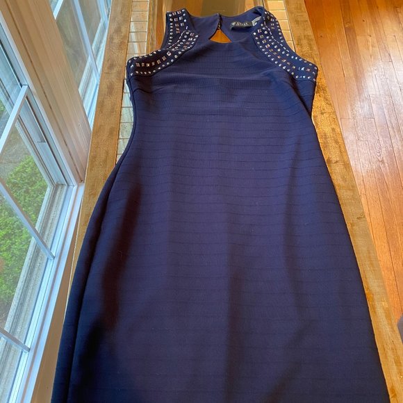 Guess navy blue dress silver rhinestones - Picture 4 of 6